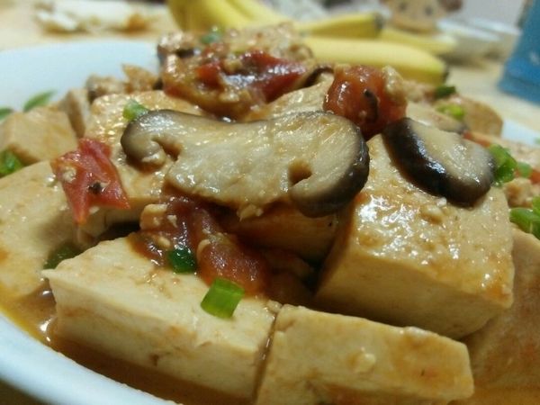 香菇扒豆腐