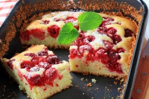 树莓橄榄油蛋糕